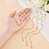 Brass Enamel Link Baseball Cap Chain AJEW-GO00028-3