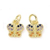 Brass Micro Pave Colorful Cubic Zirconia Charms KK-E068-VF100-2