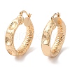 Brass Hammered Hoop Earrings EJEW-Q765-04G-1