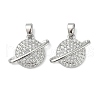 Brass Micro Pave Cubic Zirconia Pendants KK-U045-12P-1