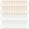 Olycraft 60Pcs 2 Colors Alloy Open Back Bezel Pendants FIND-OC0003-36-1