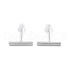 925 Sterling Silver Stud Earrings EJEW-S243-02S-1