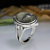 Oval Natural Labradorite Finger Rings WG970F5-05-1