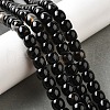 Natural Black Agate(Dyed & Heated) Beads Strands G-U023-B01-03-1