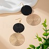 Flat Round Alloy Pendant Necklace & Dangle Earring Sets FS-WGFADC7-03-5