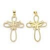 Brass Micro Pave Cubic Zirconia Pendant ZIRC-C021-22G-2