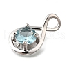 925 Sterling Silver Pave Cubic Zirconia Pendants STER-V001-03P-03-2