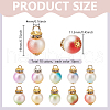   100Pcs 10 Colors Gradient Color ABS Plastic Imitation Pearl Pendants FIND-PH0023-54-2