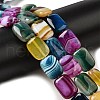 Natural Striped Agate/Banded Agate Beads Strands G-B137-B01-01-2