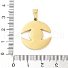 304 Stainless Steel Charms STAS-M341-01G-08-3