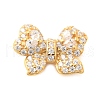 925 Sterling Silver Micro Pave Clear Cubic Zirconia Bowknot Multi-Strand Links STER-S013-02G-1
