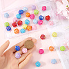 SOFPLATE 40Pcs 10 Colors UV Plating Iridescent Acrylic Beads MACR-SP0001-39-3