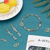 Unicraftale 10Pcs 10 Style 304 Stainless Steel Links Connectors STAS-UN0028-52-3