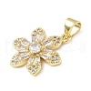 Brass Micro Pave Cubic Zirconia Pendants KK-D357-24G-2