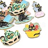 10Pcs 5 Styles Alloy Enamel Pandants FIND-YW0005-71-3