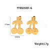 Stylish Stainless Steel Cherry Hoop Earrings RN7247-1-2