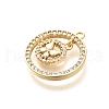 Brass Micro Pave Cubic Zirconia Pendants KK-G519-05G-03-2