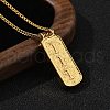 304 Stainless Steel Rectangle Number Pendant Necklaces NJEW-D300-01G-01-1