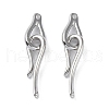 Brass Hook and Eye Clasps X-KK-B087-18P-1
