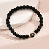 Alloy Resin Round Beaded Stretch Bracelets WG611D6-09-1