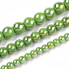 Electroplate Opaque Glass Beads Strands GLAA-T032-P10mm-AB06-4
