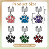 12Pcs 6 Colors Paw Print Alloy Enamel Stethoscope Pendant Decorations HJEW-OC00055-2