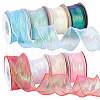   8 Rolls 8 Colors Rainbow Iridescent Laser Polyester Ribbon OCOR-PH0004-27-1