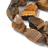 Raw Rough Natural Tiger Eye Beads Strands G-M453-D10-4