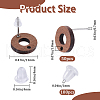 SOFPLATE 50Pcs Wood Stud Earring Finding FIND-SP0001-19A-2