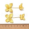 Butterfly Brass Dangle Stud Earrings EJEW-H156-02G-3