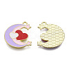 Alloy Enamel Pendants PALLOY-F286-14B-G-1