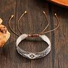 Bohemian Style Glass Seed Beads Braided Bead Braclets for Women NU9634-3-1