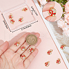 Beebeecraft 15Pcs Brass Micro Pave Clear Cubic Zirconia Pendants KK-BBC0010-36-3