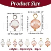  80pcs 4 Styles Natural Cultured Freshwater Pearl Charms PEAR-NB0001-65-2
