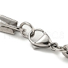 Two Tone 304 Stainless Steel Arch Link Chain Bracelet BJEW-B078-05GP-3