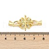 Brass Micro Pave Clear Cubic Zirconia Fold Over Clasps KK-M311-06G-3