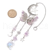 Alloy Hollow Moon Butterfly Hanging Ornaments HJEW-TA00173-01-3