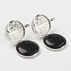 Natural Dyed & Heated Black Agate Pendants G-G910-F13-1