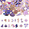  30Pcs 15 Styles Alloy Enamel Pendants ENAM-PJ0001-11-2
