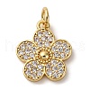 Brass Micro Pave Cubic Zirconia Pendants KK-I276-02G-1