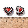 Handmade Lampwork Bumpy Beads Heart LAMP-V001-07F-4