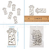 Open Back Bezel Pendants X-PALLOY-TAC0010-08P-10