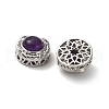 Brass Pave Natural Amethyst Multi-Strand Links KK-D366-01P-D-2