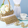 HOBBIESAY 5 Yards Metallic Yarn Flower Lace Trim Ribbons SRIB-HY0001-07A-4