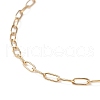 304 Stainless Steel Paperclip Anklets AJEW-AN00513-4