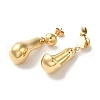 PVD Vacuum Plating 304 Stainless Steel Stud Earrings EJEW-C085-04G-2