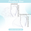 Olycraft 2Pcs 2 Colors Mesh Veil Cloth Hair Bands FIND-OC0003-95C-2
