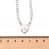 Brass Pave Clear Cubic Zirconia Tennis Necklaces NJEW-K287-02P-5