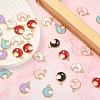 60Pcs 6 Colors Alloy Enamel Pendants ENAM-CJ0002-46-6