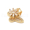 Brass Micro Pave Cubic Zirconia Rotating Pendants KK-M323-01E-G-2